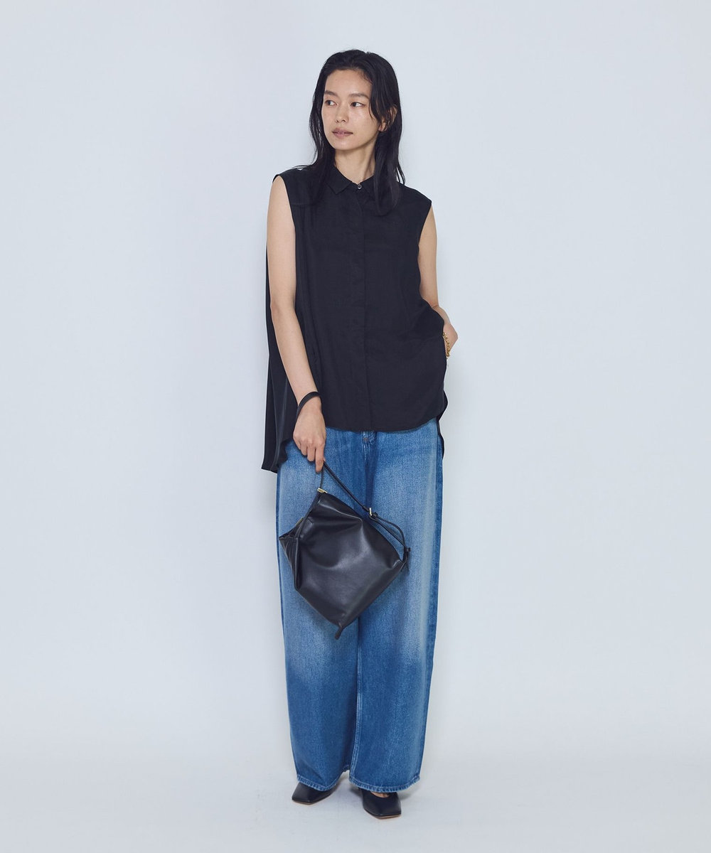 1er Arrondissement 《別注カラーあり》＜PUNTI./プンティ＞"SHADE"ショルダーバッグ ブラック