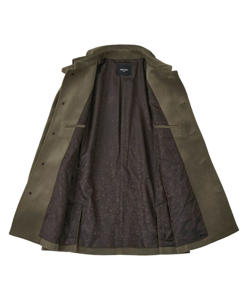 MEN'S BIGI ベロアボンディング ショートコート＜ストレッチ＞ ベージュ