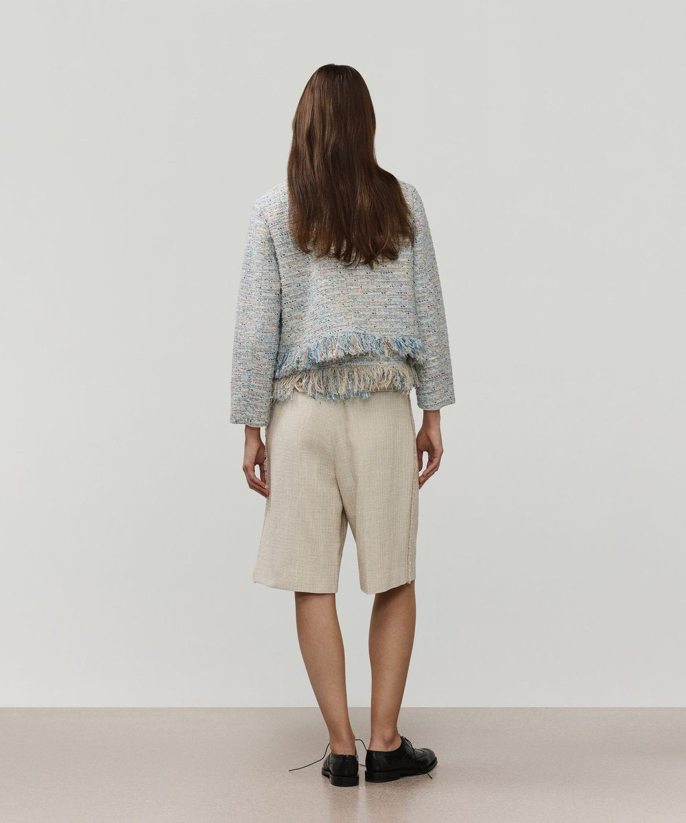 DÉPAREILLÉ FANCY TWEED GILET / ファンシーツィードジレ サックスブルー