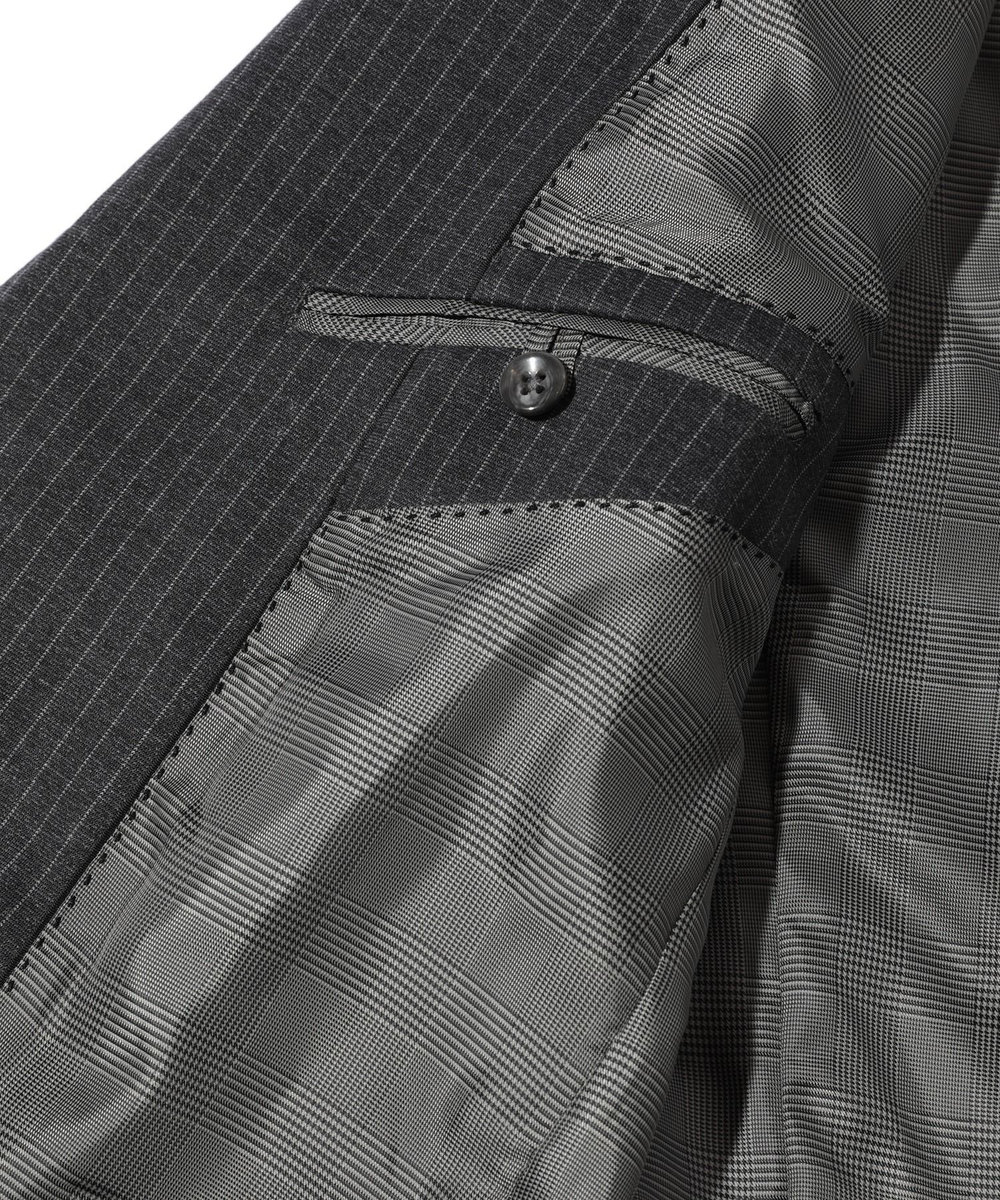 MEN'S BIGI 【ACTIVE TAILOR】エクストラTRジャージヘリンボーンプリントテーラードジャケット＜セットアップ・スリーピース対応＞ グレー