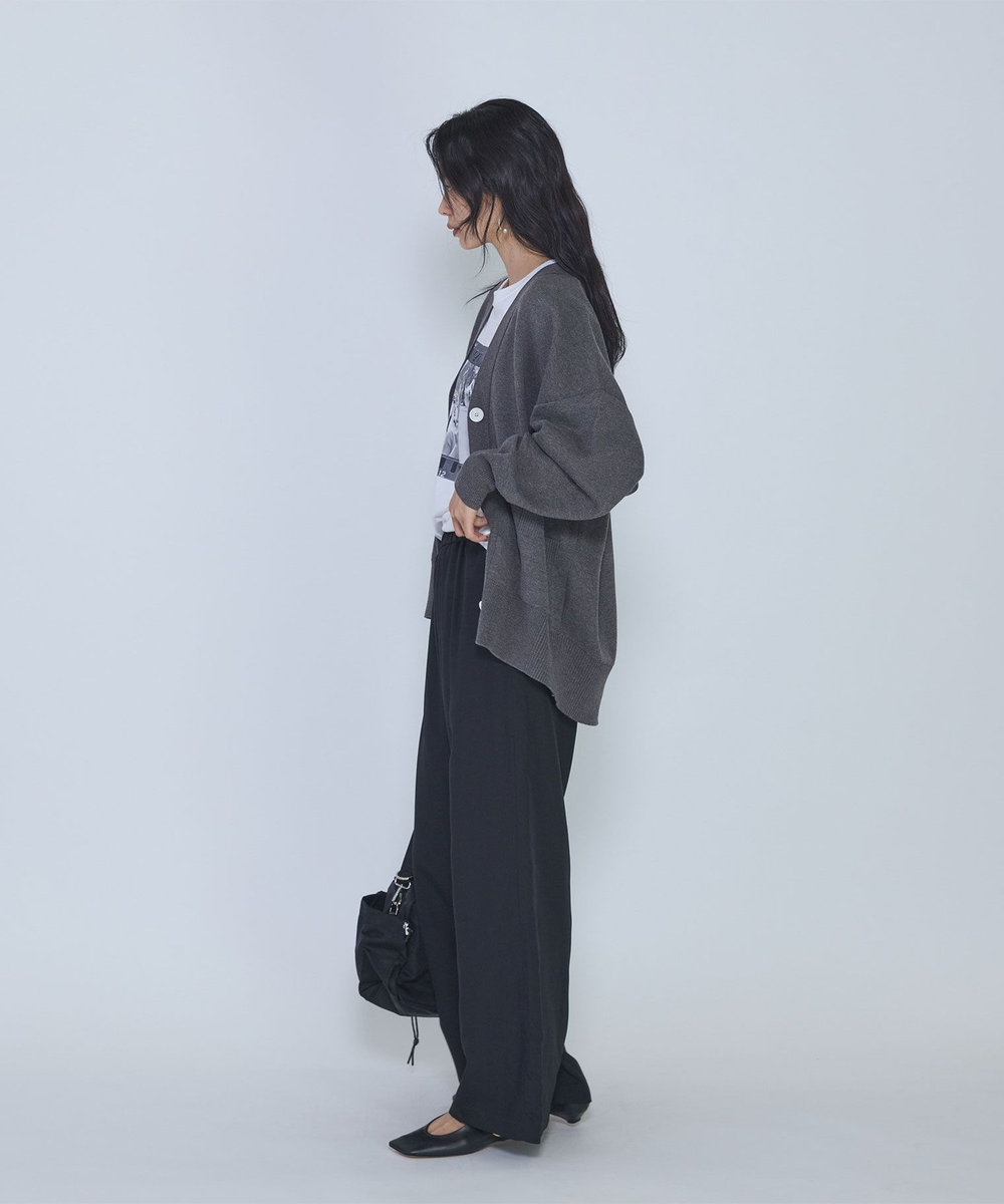 1er Arrondissement ソフトドレープイージーパンツ ブラック
