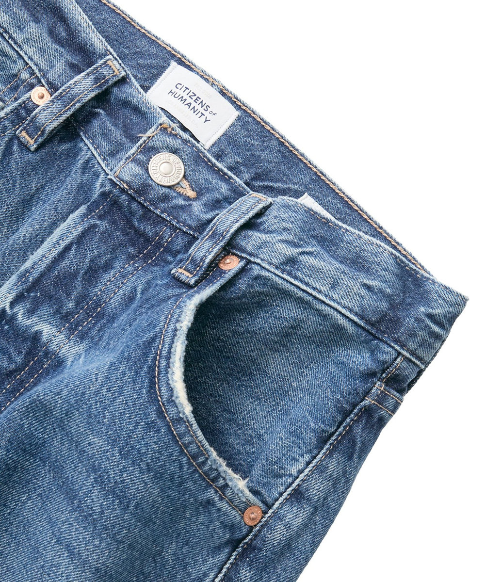 1er Arrondissement ＜CITIZENS OF HUMANITY（シチズンズ オブ ヒューマニティ）＞“AYLA BAGGY CROP PETITE"デニムパンツ ブルー
