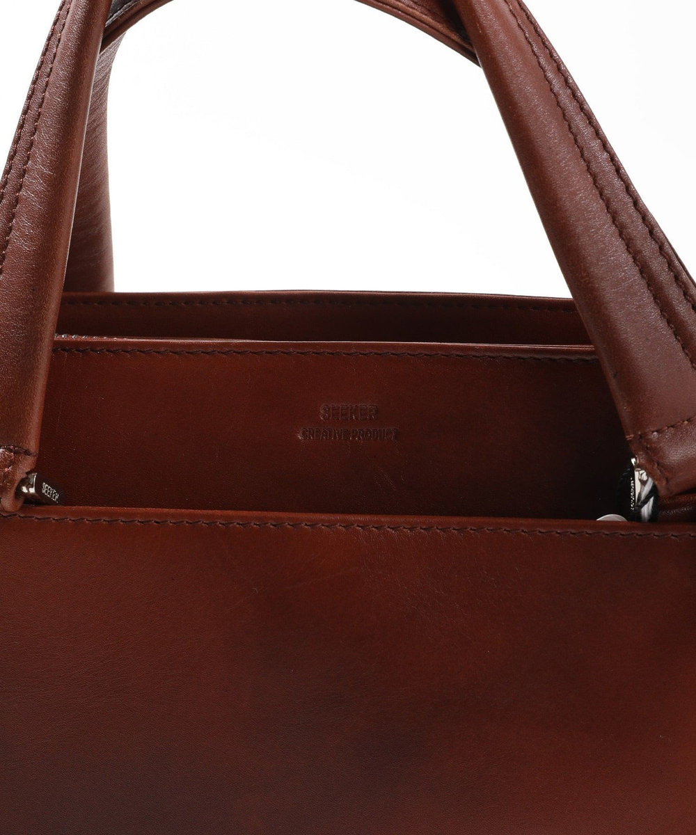 MEN'S BIGI 【SEEKER/シーカー】別注ムラレザー2WAYブリーフケース キャメル