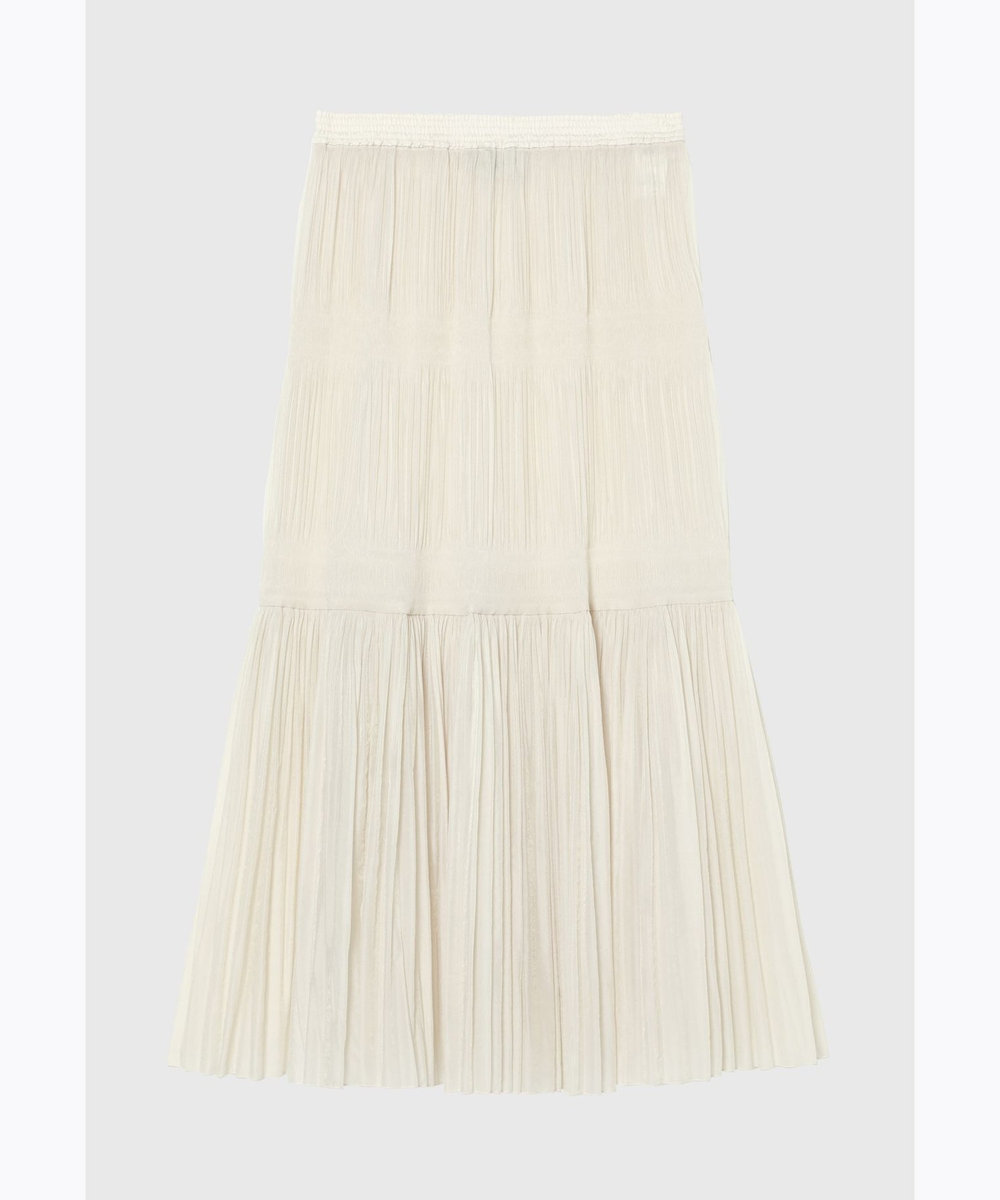 DÉPAREILLÉ ORGANDY TIERED PLEATS SKIRT / オーガンジーティアードプリーツスカート アイボリー