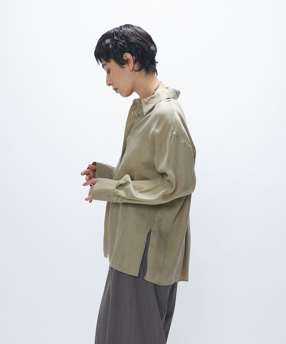 1er Arrondissement 【新色追加2】キュプラフィブリルシャツ ベージュ