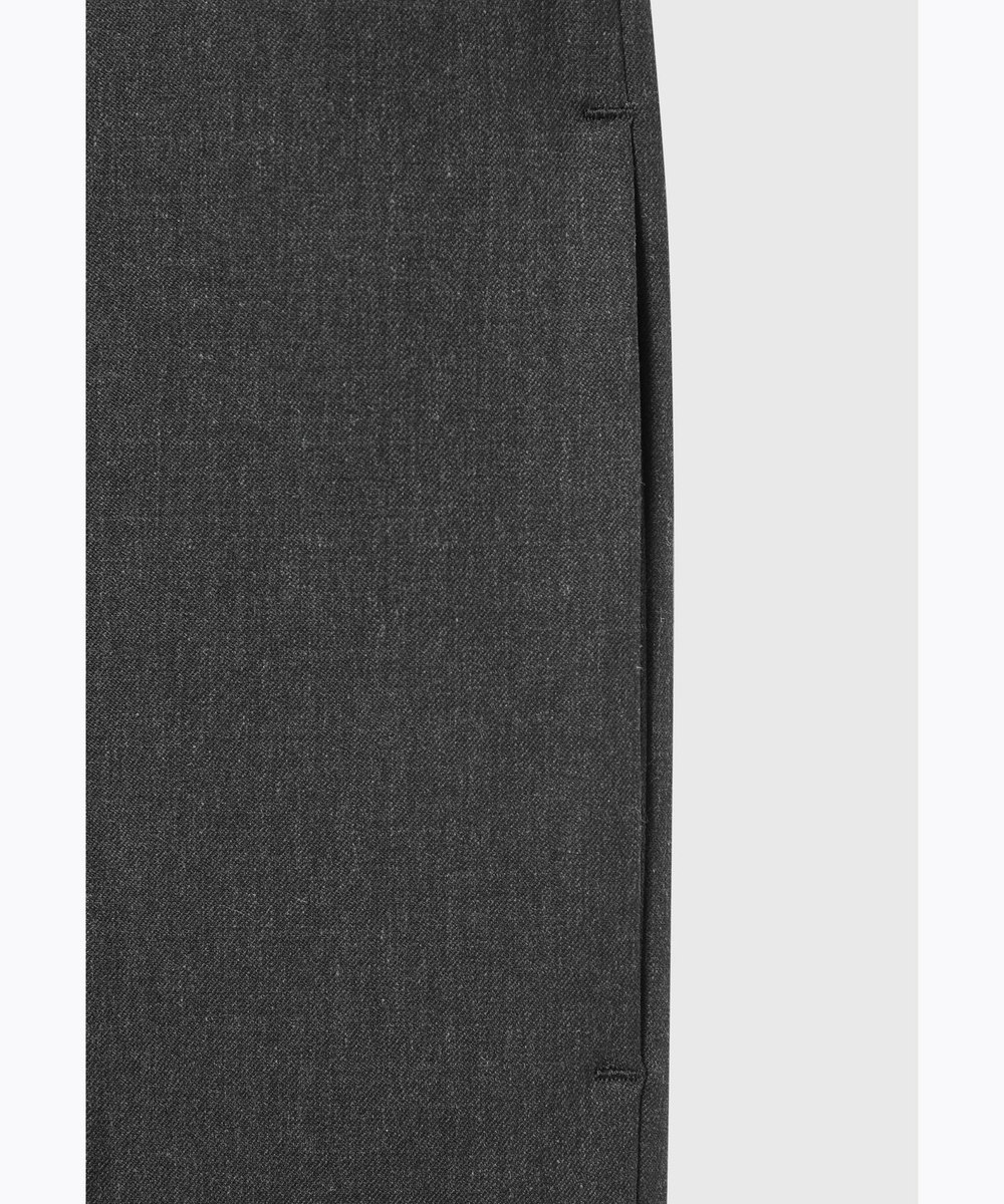 DÉPAREILLÉ WOOL TWILL SHORT SLEEVE COMBINAISON / ウールツイルショートスリーブコンビネゾン チャコールグレー