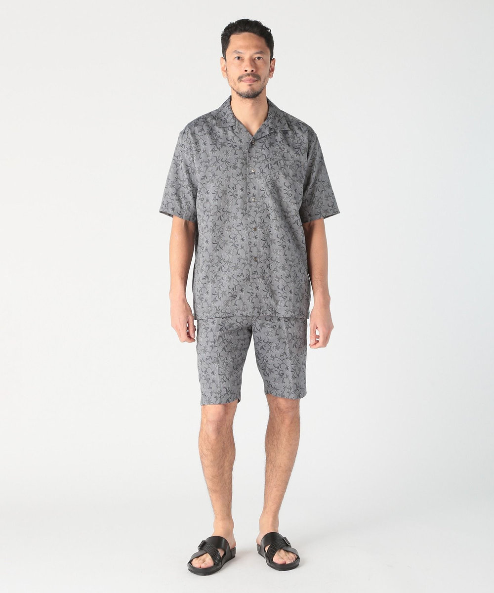 MEN'S BIGI ジャガードオープンカラーシャツ ライトグレー