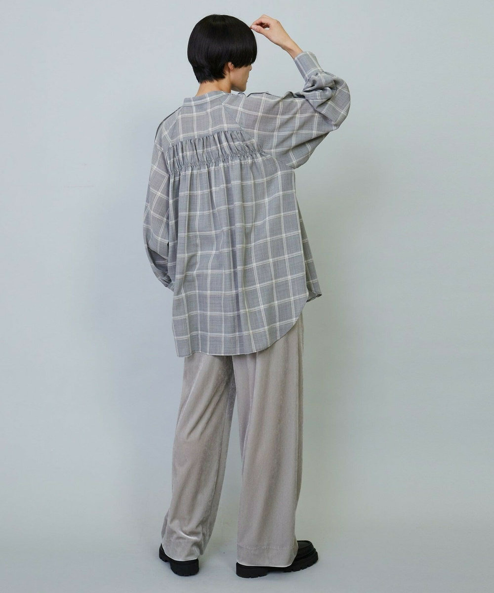 MOGA トリアセベロアセミワイドパンツ グレー