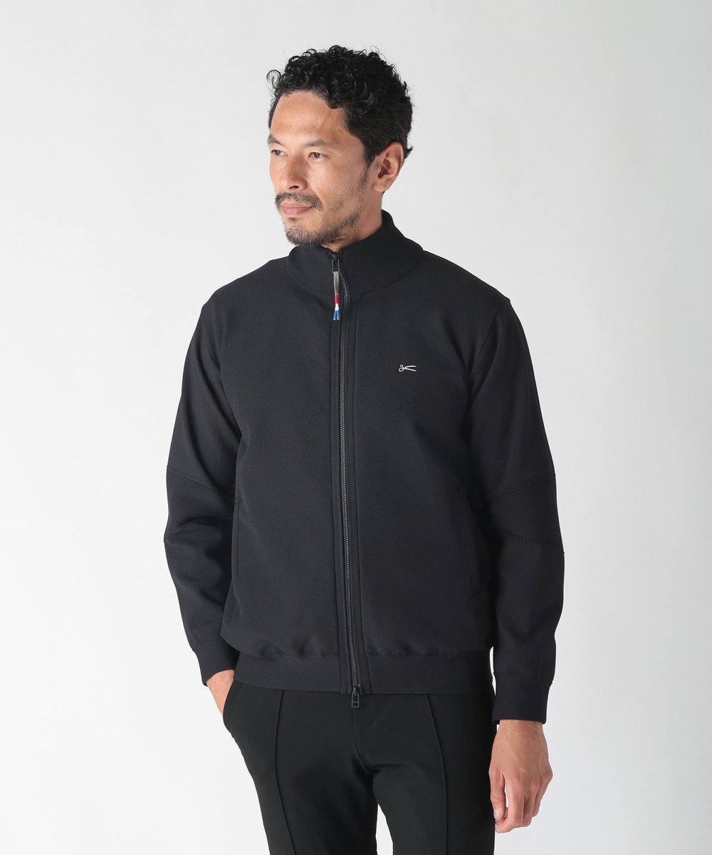 MEN'S BIGI 【DENHAM×MENS BIGI】スタンドニットジップブルゾン ブラック