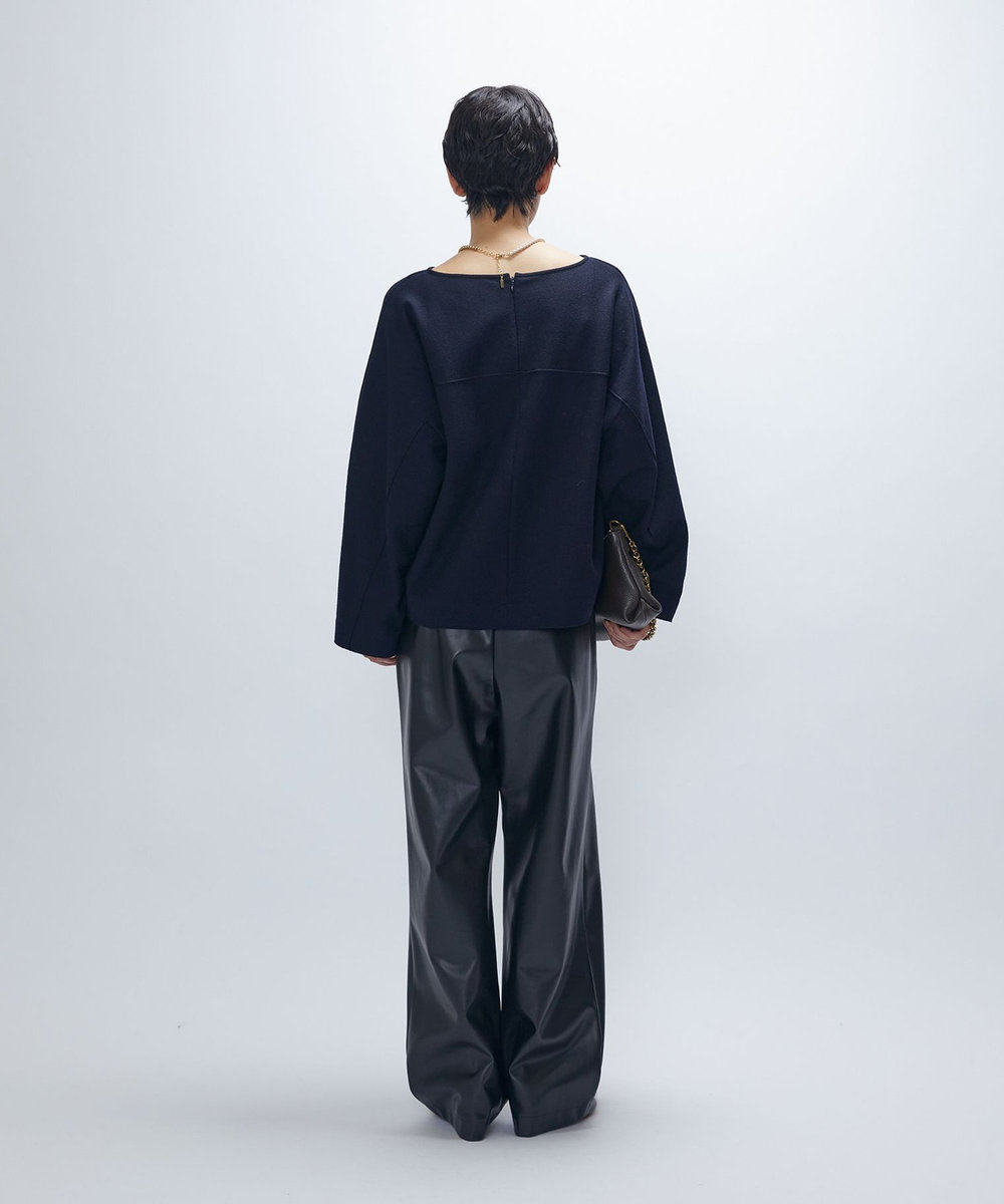 1er Arrondissement ウールスムースドルマントップス ネイビー