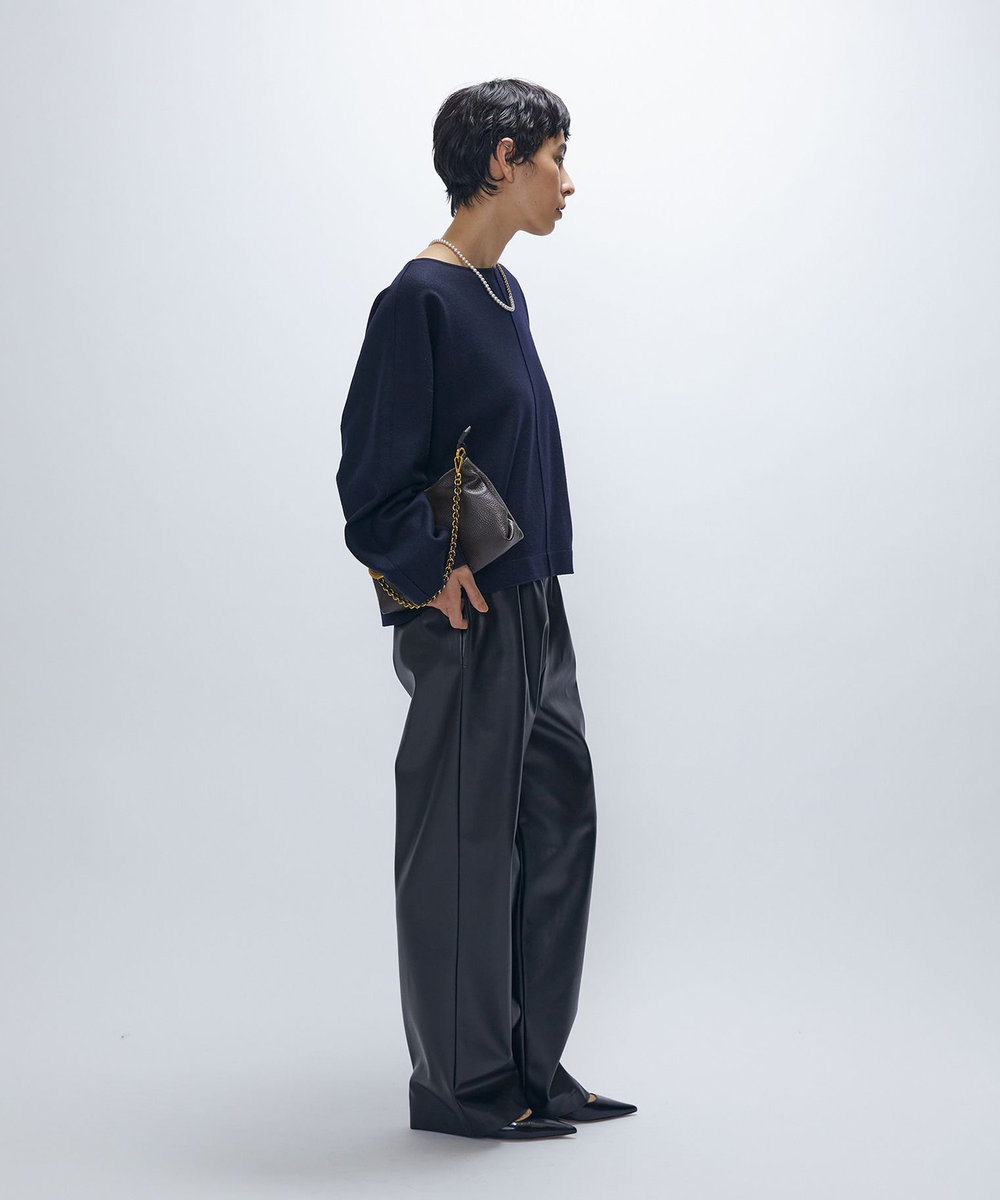 1er Arrondissement ウールスムースドルマントップス ネイビー