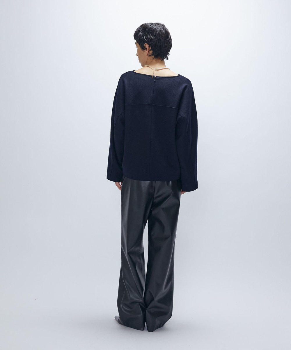 1er Arrondissement ウールスムースドルマントップス ネイビー