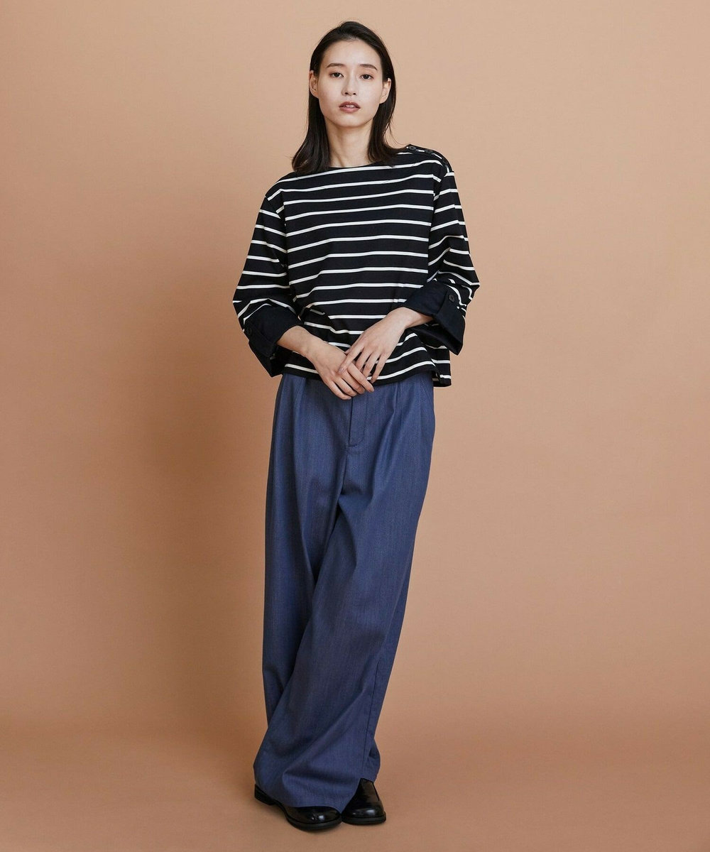 L'EQUIPE リヨセルデニムワイドパンツ ブルー