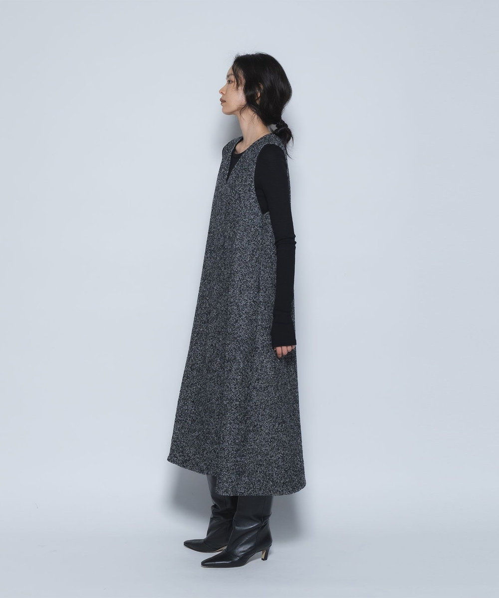 1er Arrondissement ウールチューブラークルーネックトップス ブラック