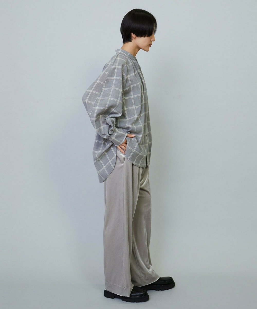 MOGA トリアセベロアセミワイドパンツ グレー