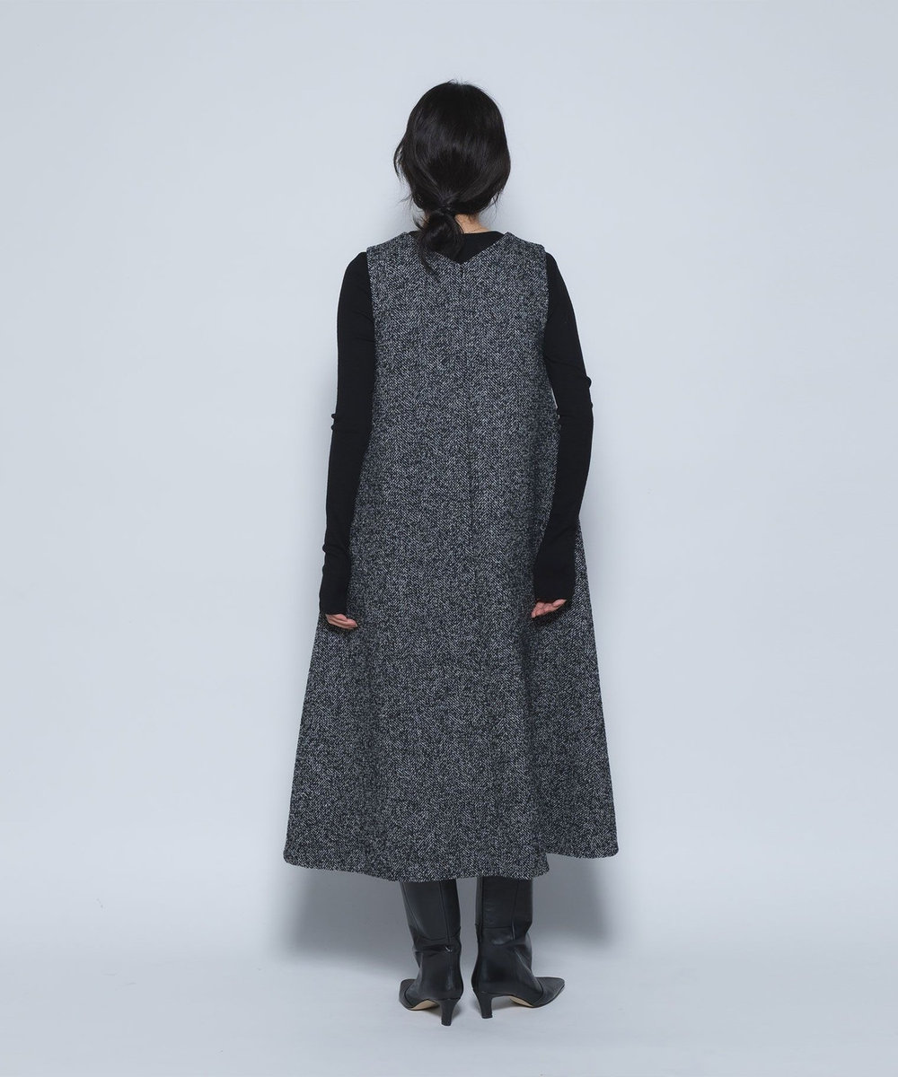 1er Arrondissement ウールチューブラークルーネックトップス ブラック