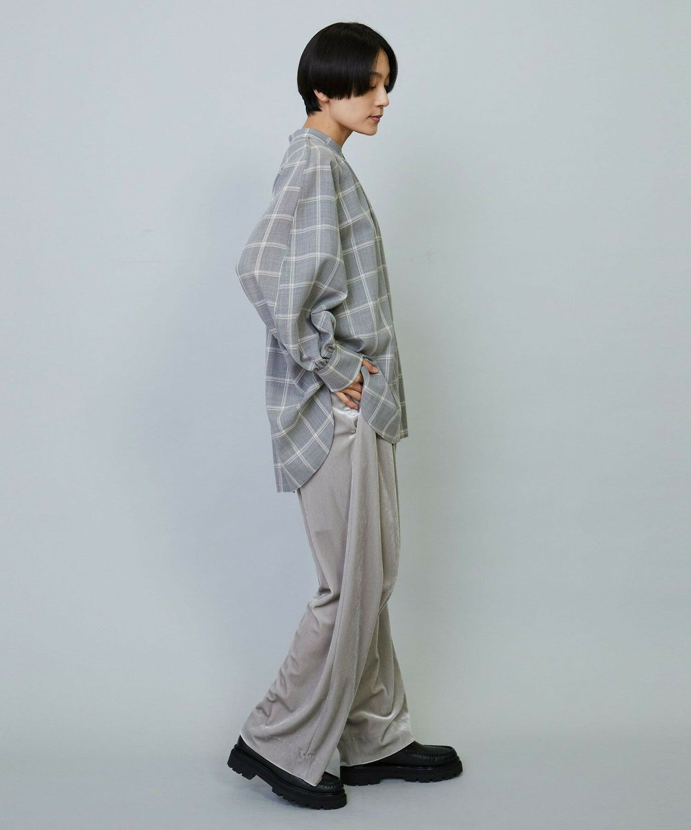 MOGA トリアセベロアセミワイドパンツ グレー