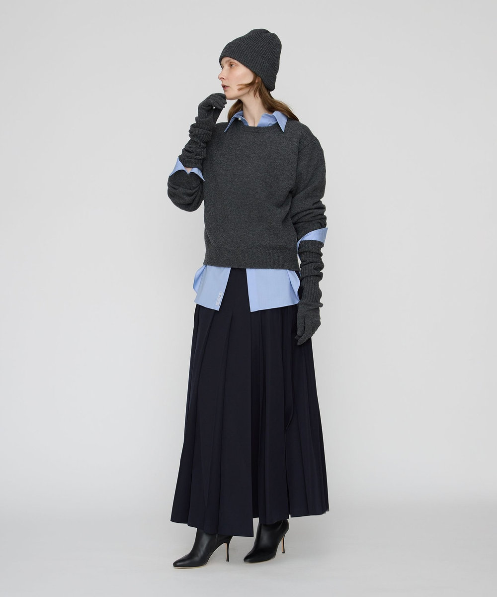 unbilanc ボットプリーツスカート ダークネイビー