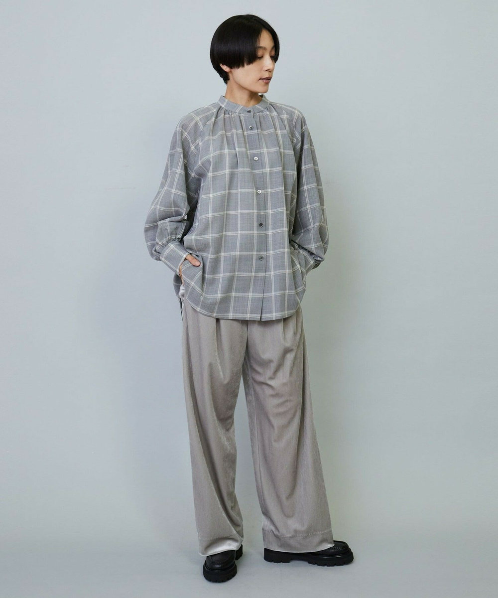 MOGA トリアセベロアセミワイドパンツ グレー