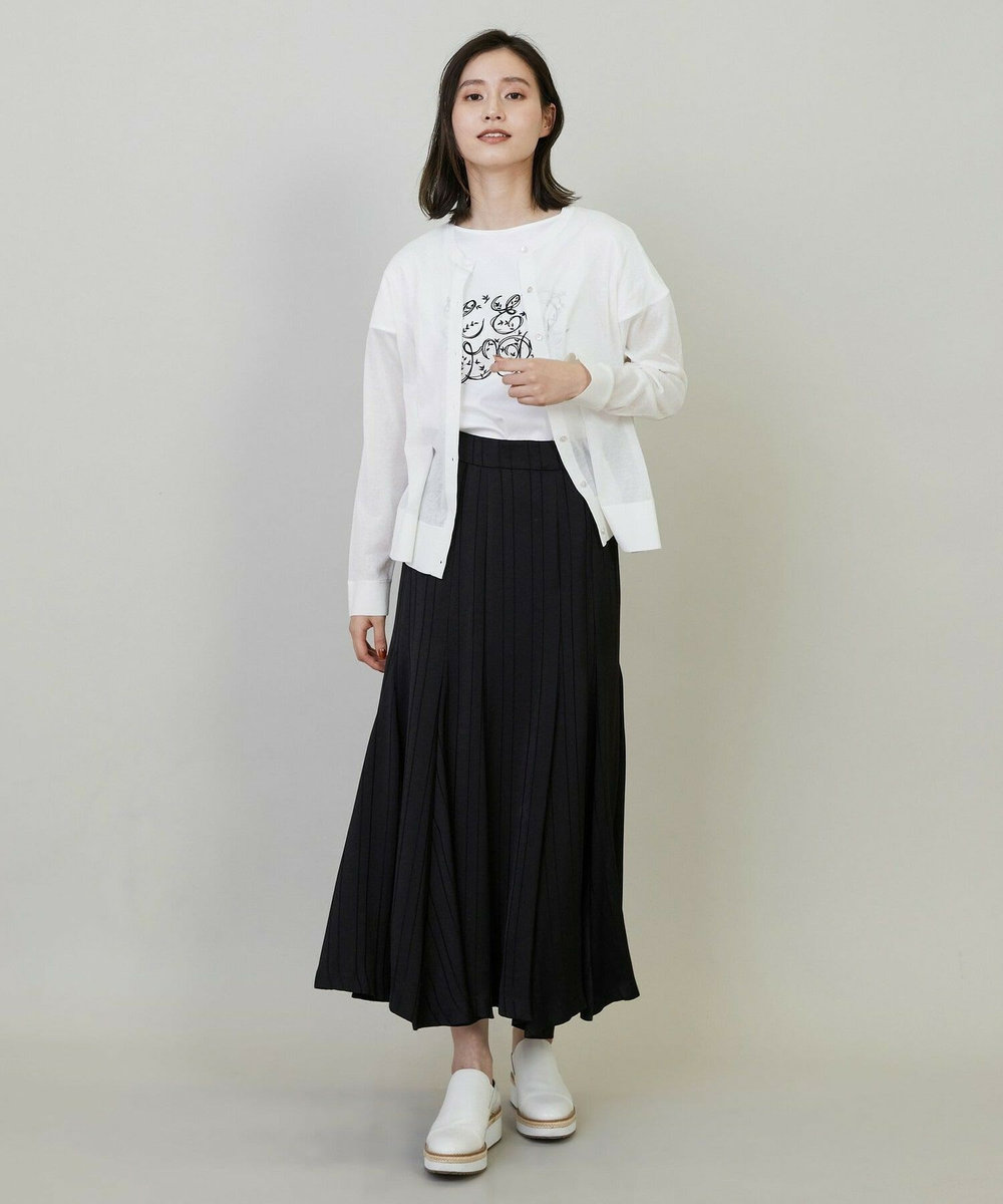 L'EQUIPE Lサイズ（大きいサイズ） 【大きいサイズ】コットンスムースロゴTシャツ ホワイト