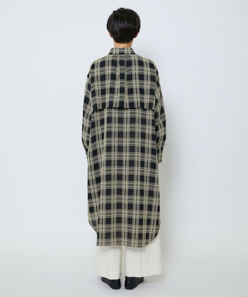 MOGA Collection MOGA Collection ジョーゼットチェックシャツワンピース ブラック