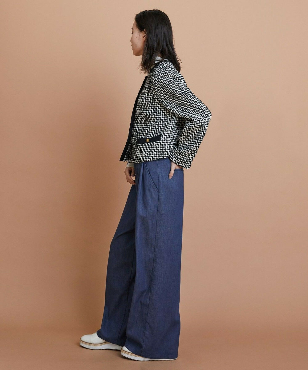 L'EQUIPE リヨセルデニムワイドパンツ ブルー