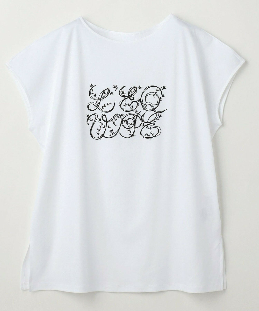L'EQUIPE Lサイズ（大きいサイズ） 【大きいサイズ】コットンスムースロゴTシャツ ホワイト