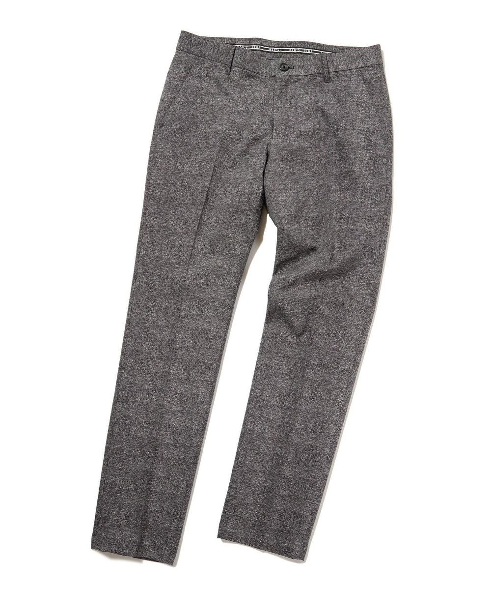 MEN'S BIGI 【ACTIVE TAILOR】COOL DOTSメランジプリントスラックス<セットアップ対応> ブラック