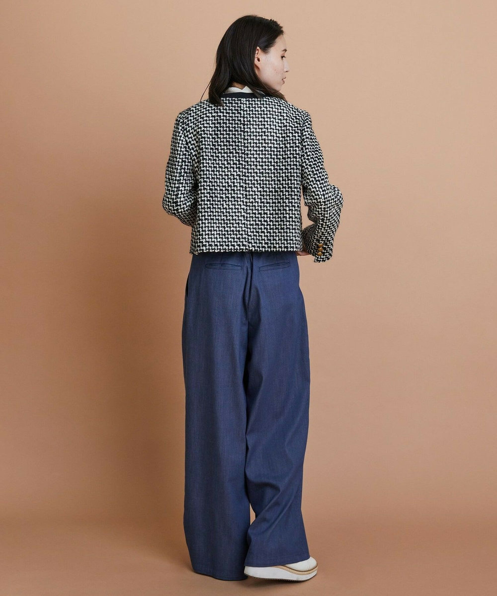 L'EQUIPE リヨセルデニムワイドパンツ ブルー