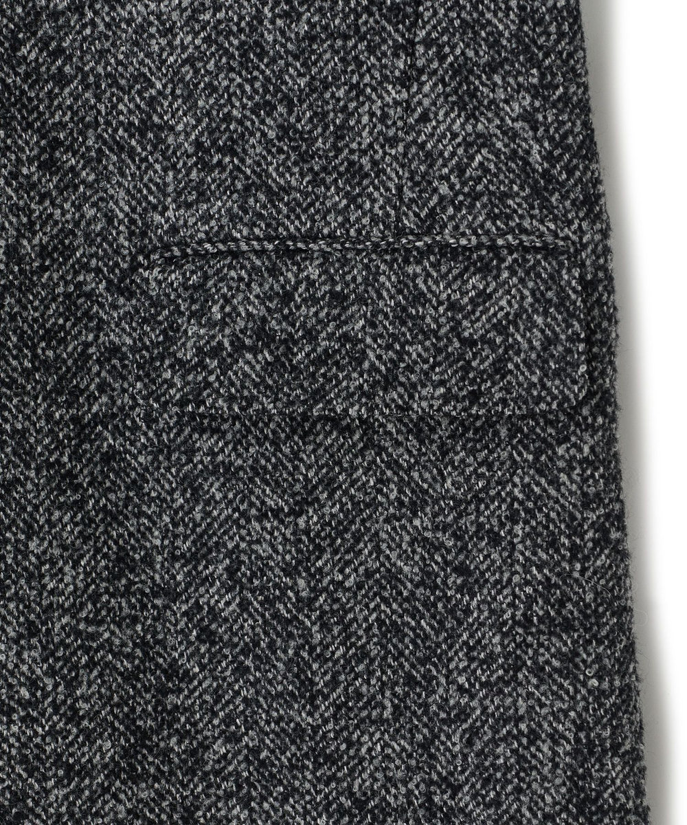 MEN'S BIGI 【BASED ON MEN'S BIGI HERITAGE】ヘリンボーン シングルチェスターコート ブラック系その他
