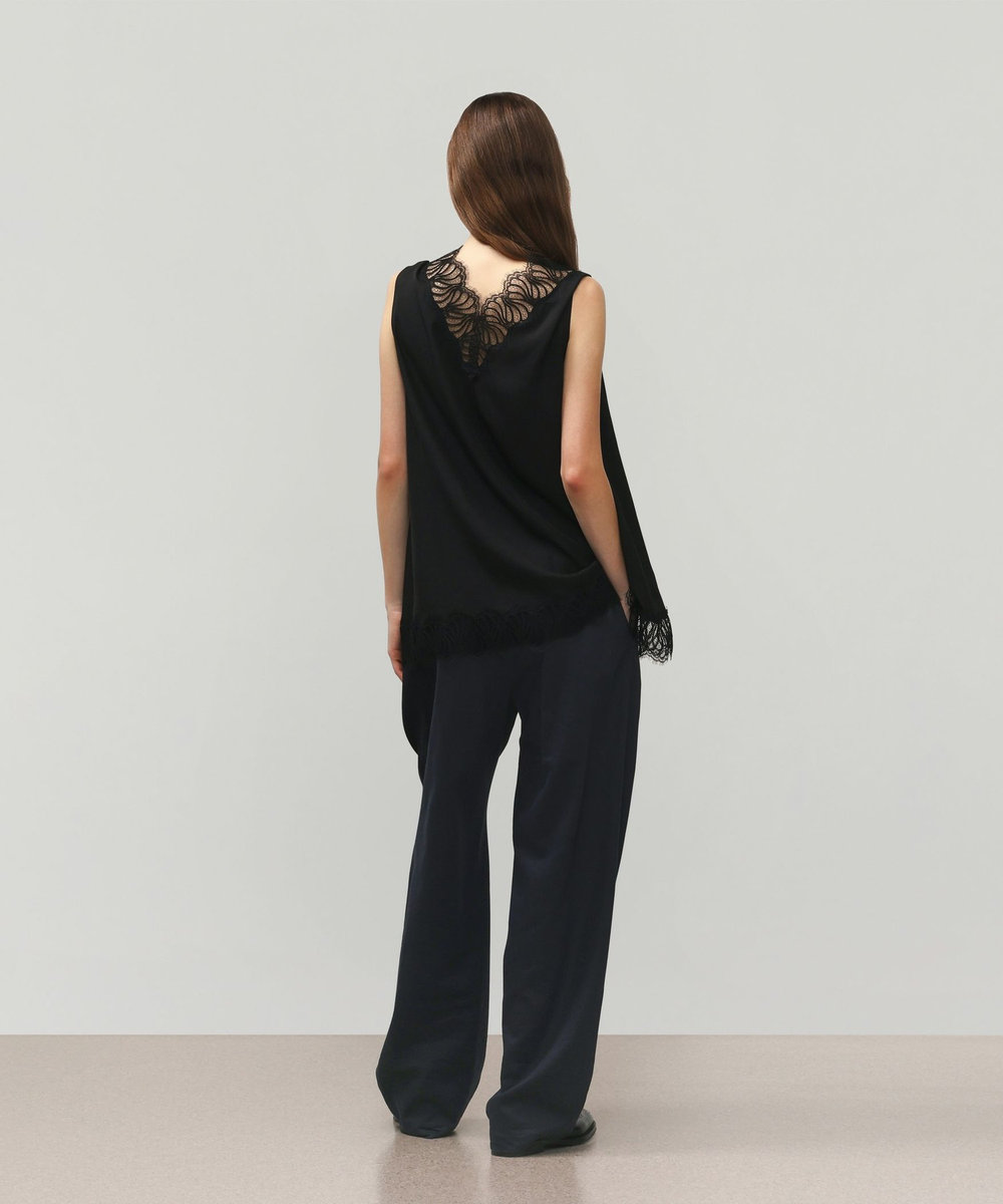 DÉPAREILLÉ LACE DOCKING BLOUSE / レースドッキングブラウス ブラック