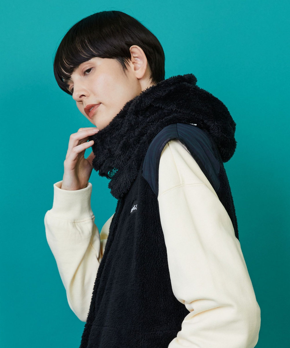 FRAPBOIS FRAPBOIS×WILD THINGS シャギーフリースバラクラバ ブラック