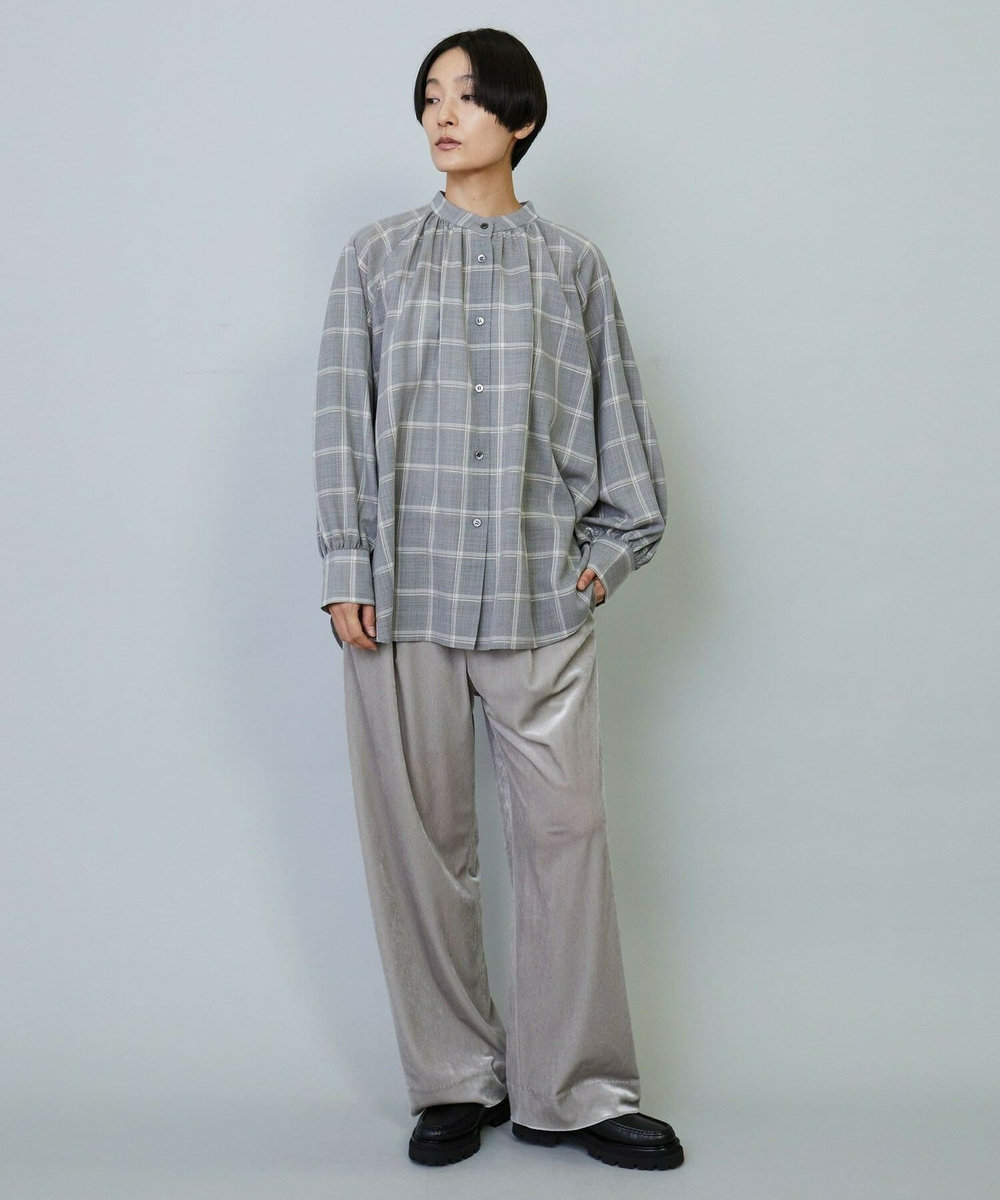 MOGA トリアセベロアセミワイドパンツ グレー