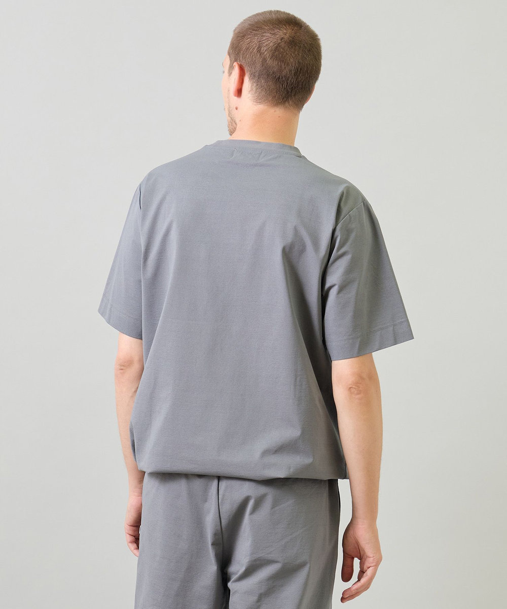 UNION STATION ペーパータッチドローコードTシャツ＜ストレッチ・速乾・マシンウォッシャブル・イージーケア接触冷感＞ グレー
