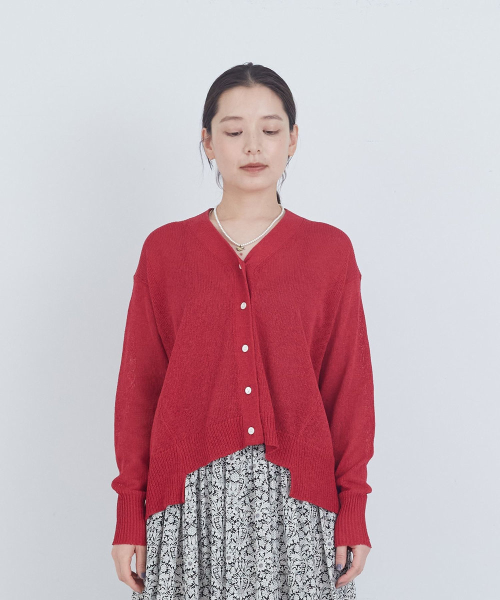 ADIEU TRISTESSE 【5月お気に入り登録ブランド内5位】TSUMUGI　Vカーディガン レッド