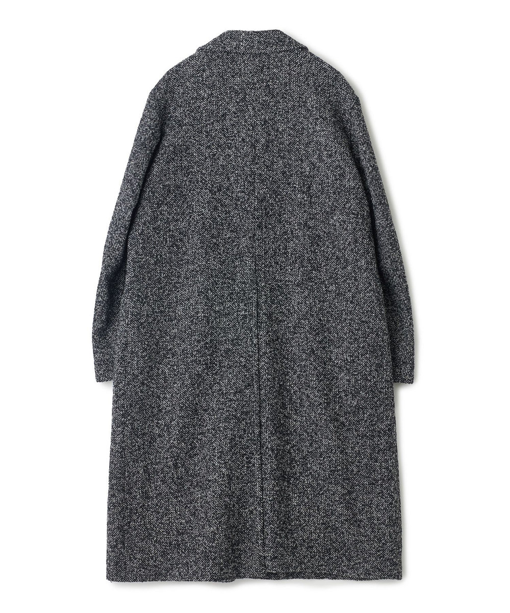 MEN'S BIGI 【BASED ON MEN'S BIGI HERITAGE】ヘリンボーン シングルチェスターコート ブラック系その他