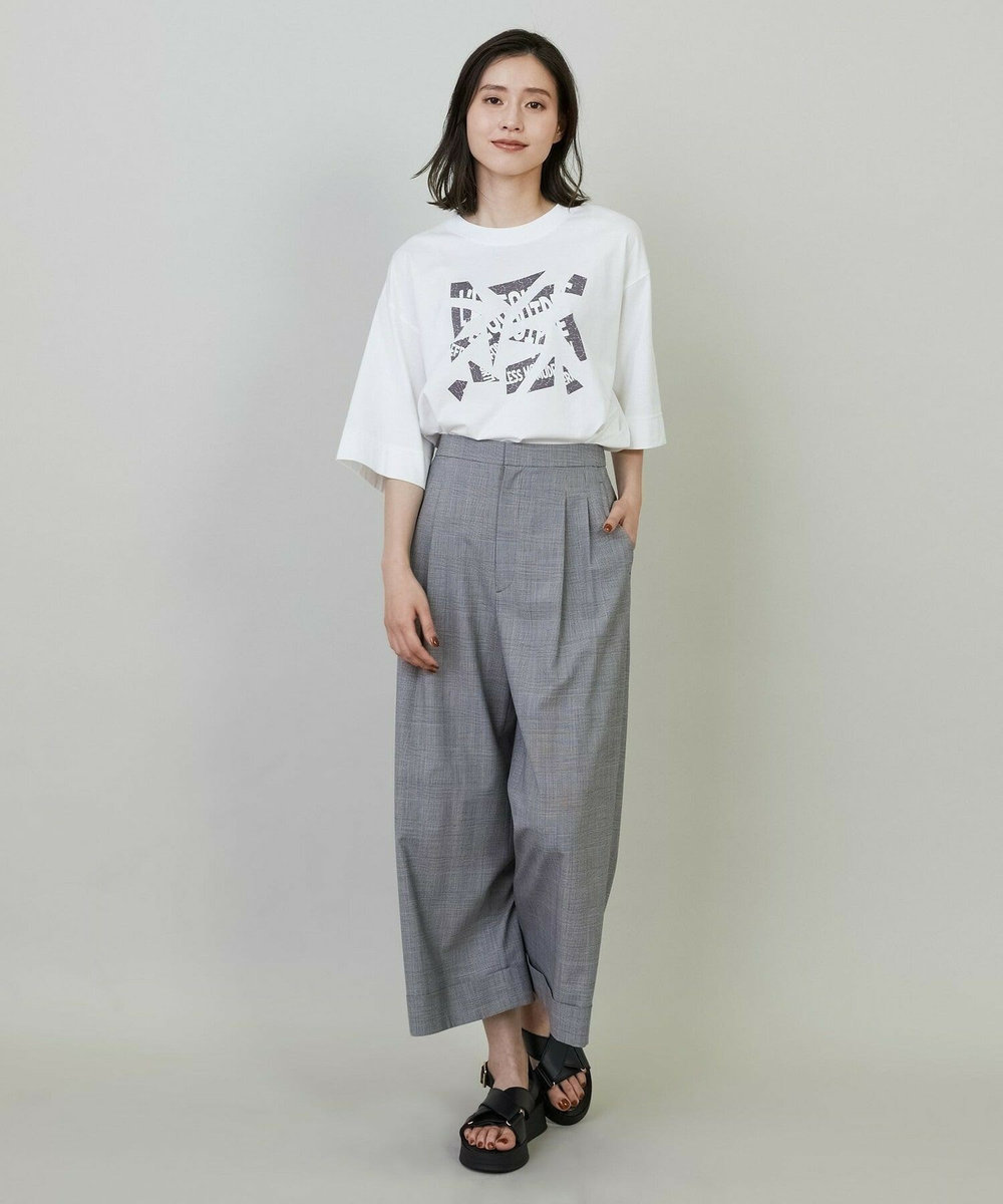 L'EQUIPE Lサイズ（大きいサイズ） 【大きいサイズ】ブロークンロゴTシャツ ホワイト