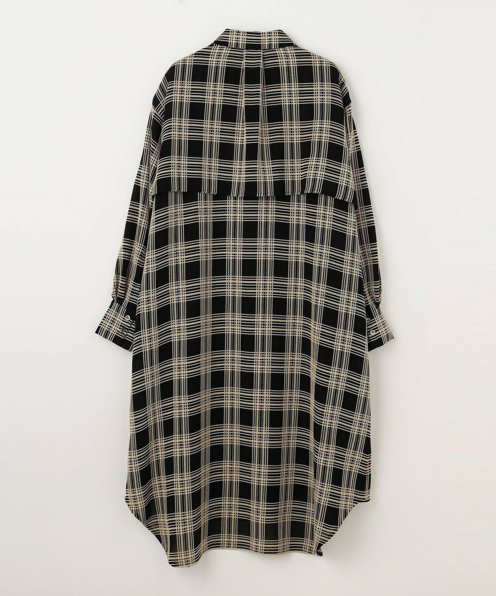 MOGA Collection MOGA Collection ジョーゼットチェックシャツワンピース ブラック