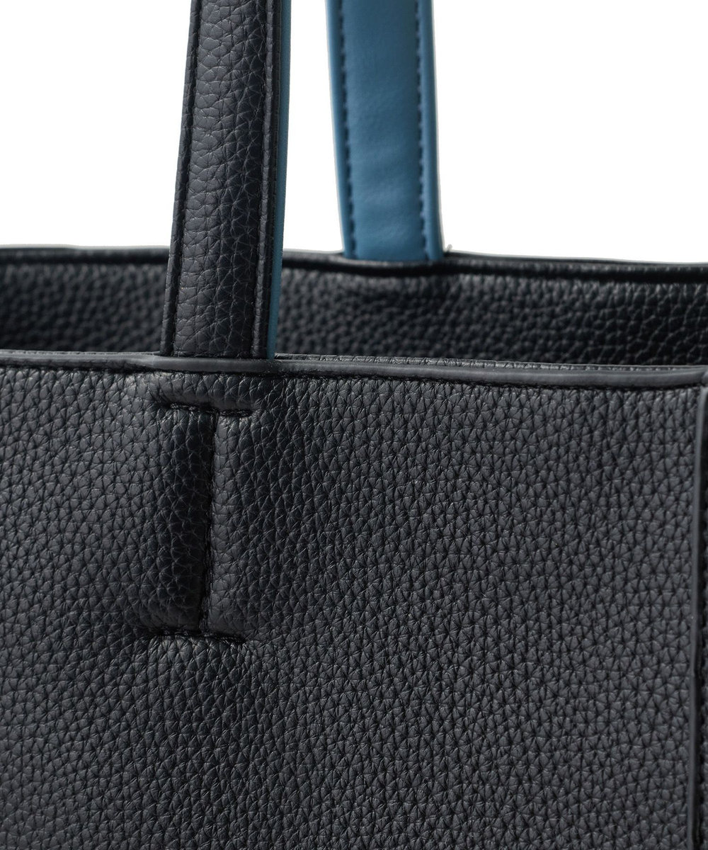 MEN'S BIGI 配色ハンドル トートバッグ ブラック