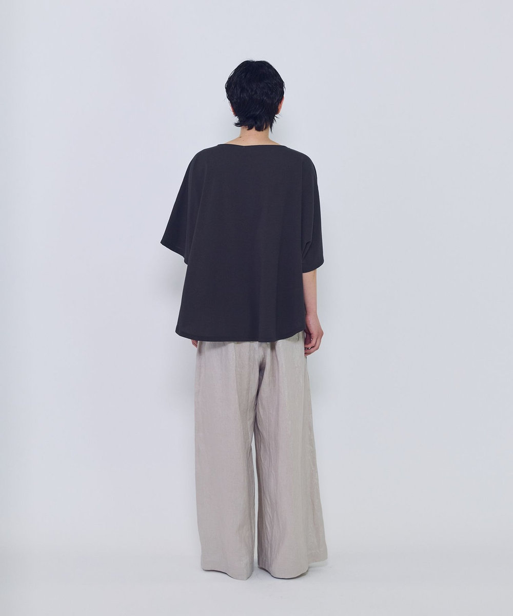 1er Arrondissement 【追加】フォイルプリントリネンパンツ シルバー