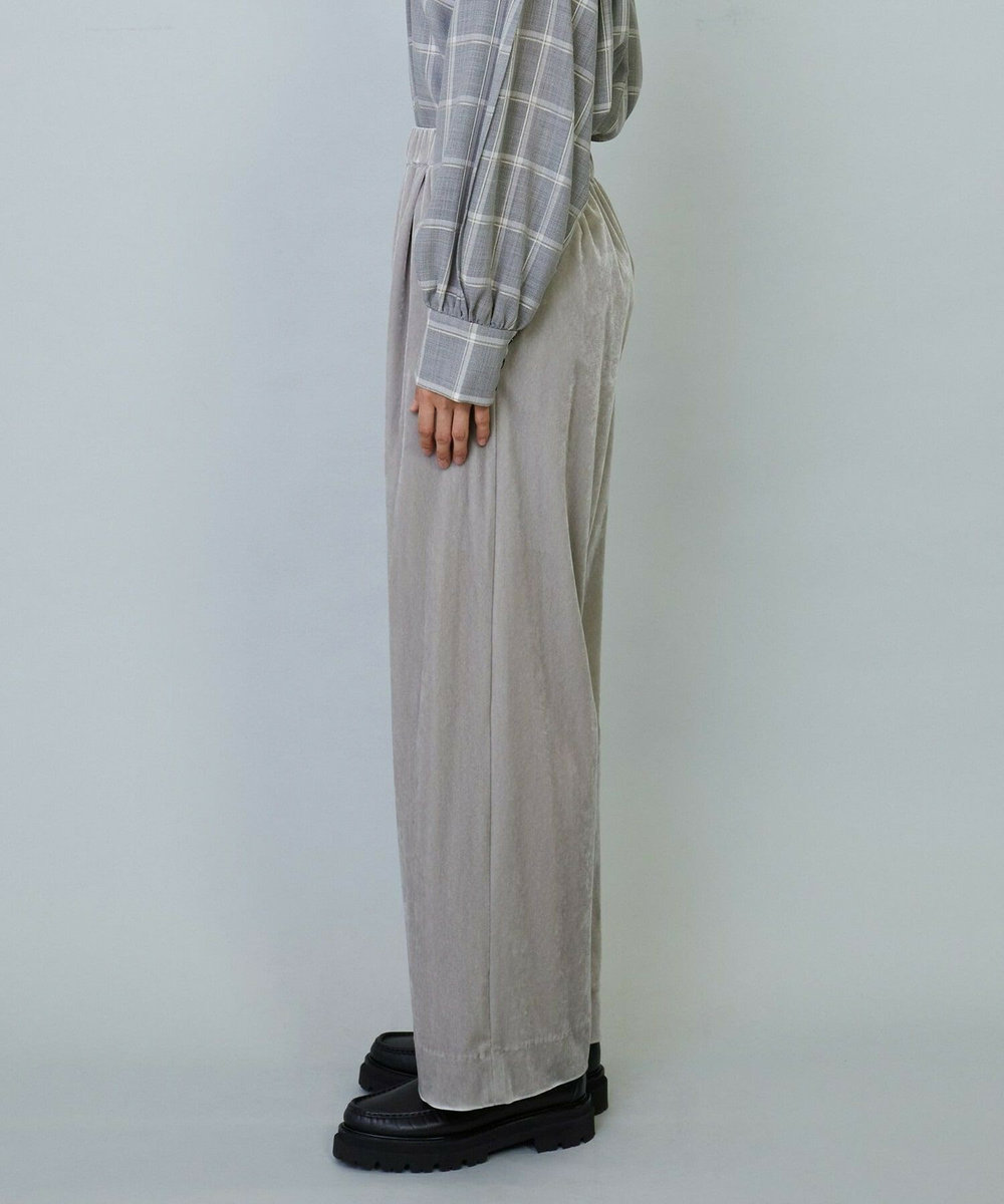 MOGA トリアセベロアセミワイドパンツ グレー