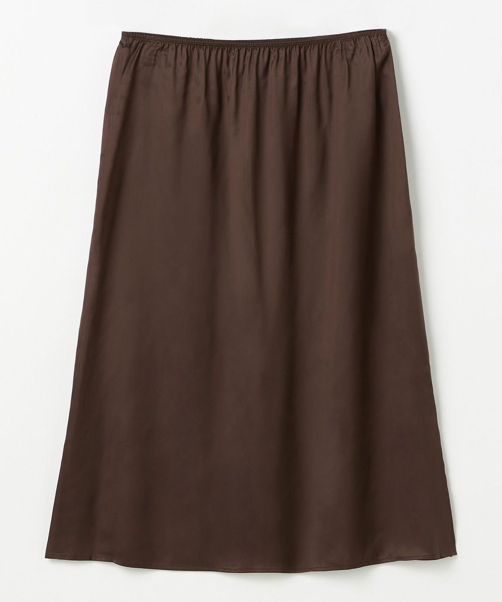 DÉPAREILLÉ FAUX LEATHER PLEATS SKIRT / フォーレザープリーツスカート ブラウン