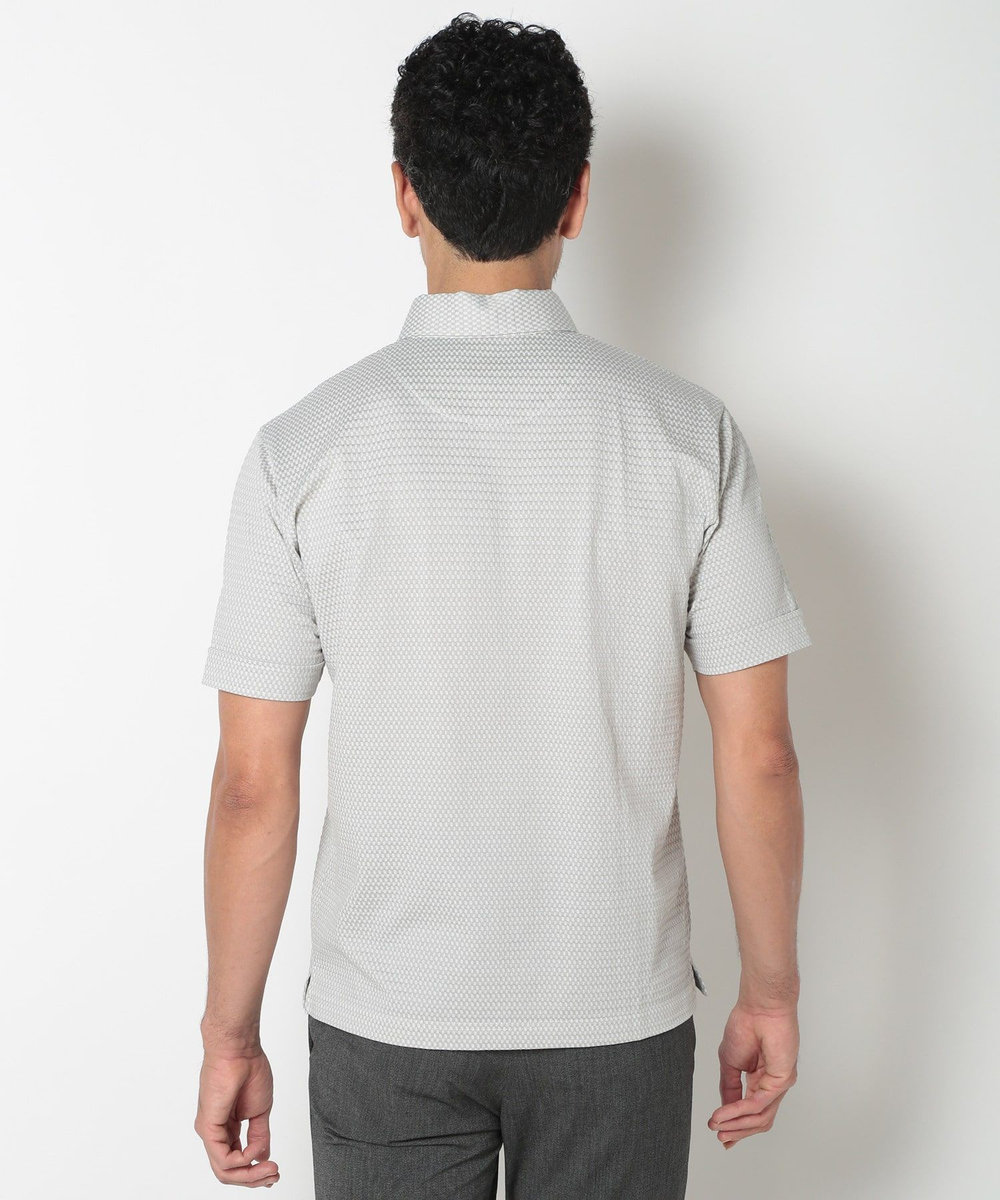 MEN'S BIGI 【ACTIVE TAILOR】COOL MAXサッカー織りワンピースカラーポロシャツ グレー