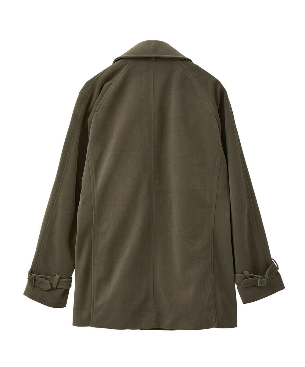 MEN'S BIGI ベロアボンディング ショートコート＜ストレッチ＞ ベージュ