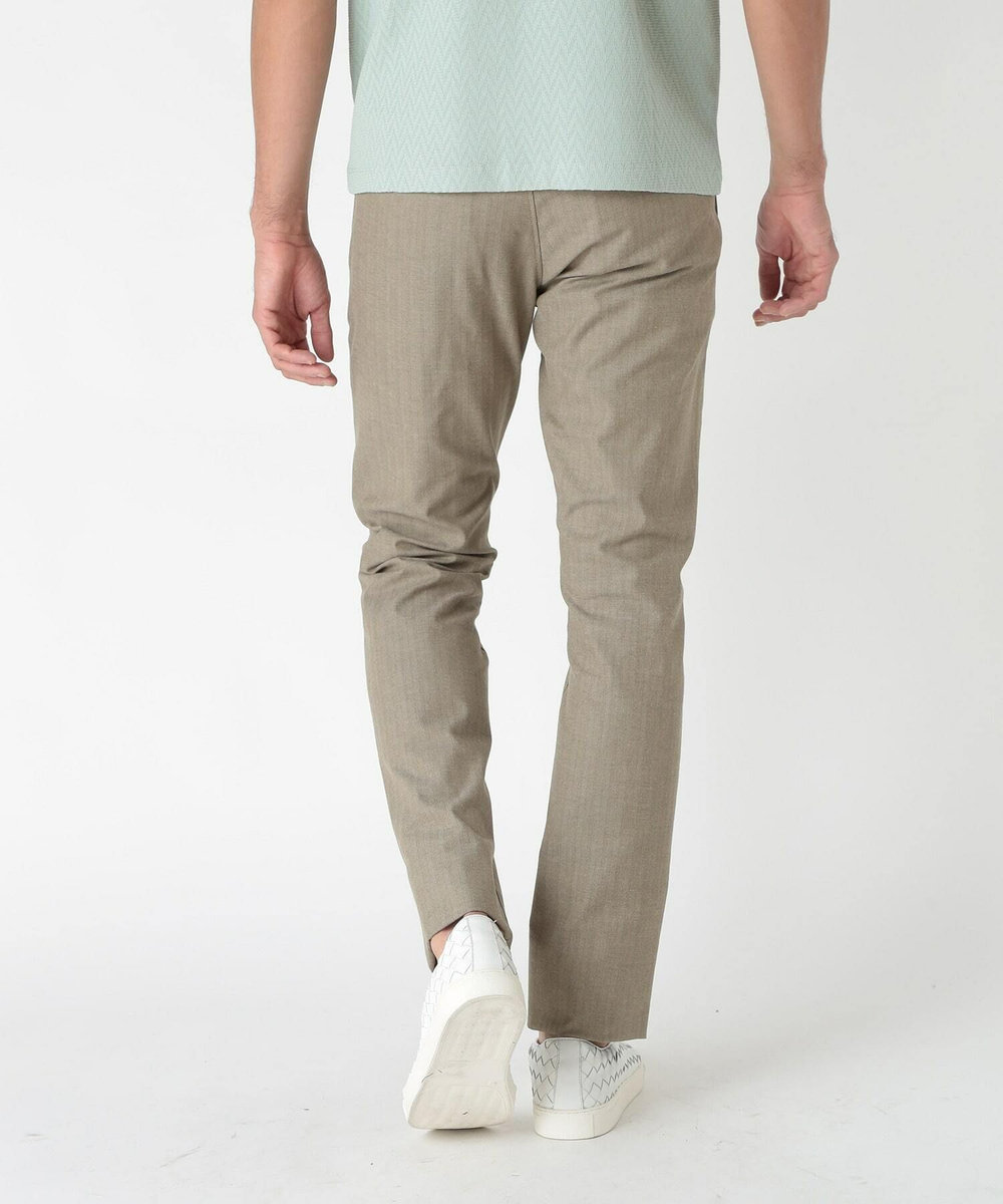 MEN'S BIGI シャドーヘリンボーンストレッチパンツ ベージュ
