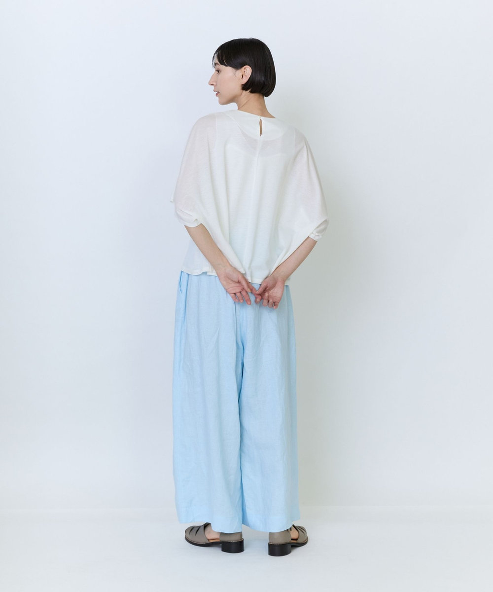 LOISIR リヨセル天竺ドルマンスリーブTシャツ オフホワイト