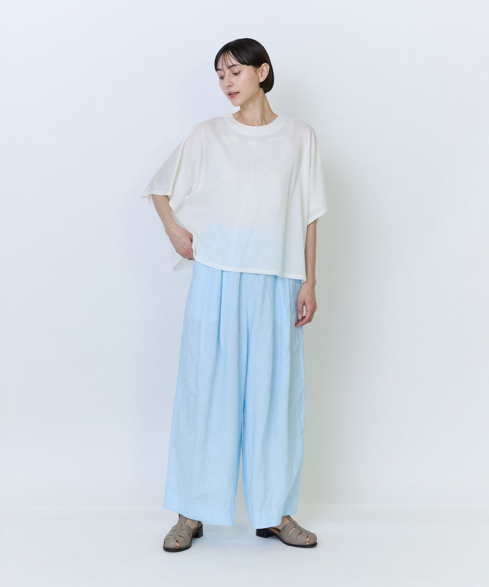 LOISIR リヨセル天竺ドルマンスリーブTシャツ オフホワイト