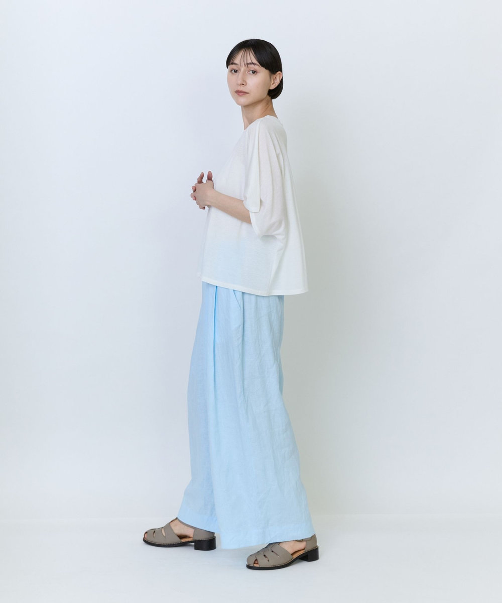 LOISIR リヨセル天竺ドルマンスリーブTシャツ オフホワイト