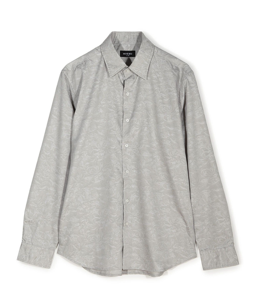 MEN'S BIGI 【LIBERTY/リバティ】フラワージャガード 長袖シャツ ライトグレー