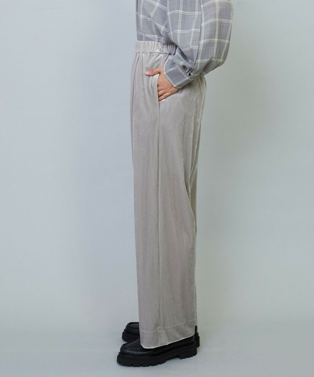 MOGA トリアセベロアセミワイドパンツ グレー